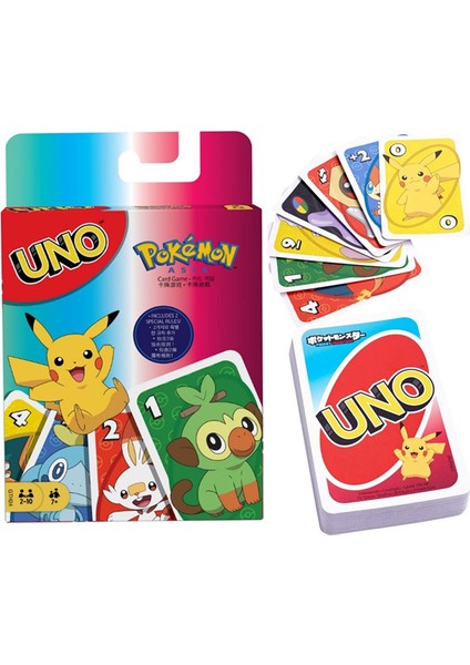 Uno Kart Oyunu Pokemon 2-10 Oyuncu (110 Kart)