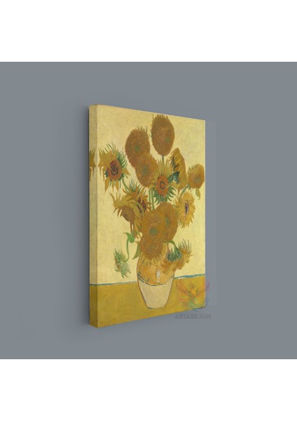 Van Gogh Kanvas Tablo Dijital Baskı Kanvas Duvar Tablosu Vazodaki Ay Çiçekleri Empresyonizm Tablo
