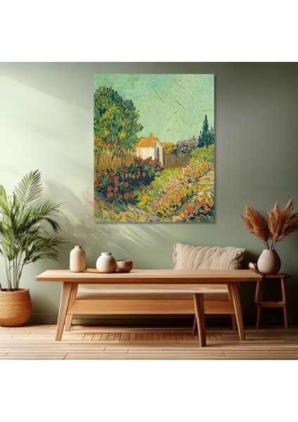 Van Gogh Kanvas Tablo Dijital Baskı Kanvas Duvar Tablosu Bahçe Manzarası Empresyonizm Tablo
