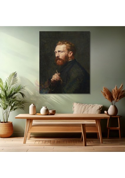 Van Gogh Kanvas Tablo Dijital Baskı Kanvas Duvar Tablosu Yan Açı Portre Empresyonizm Tablo