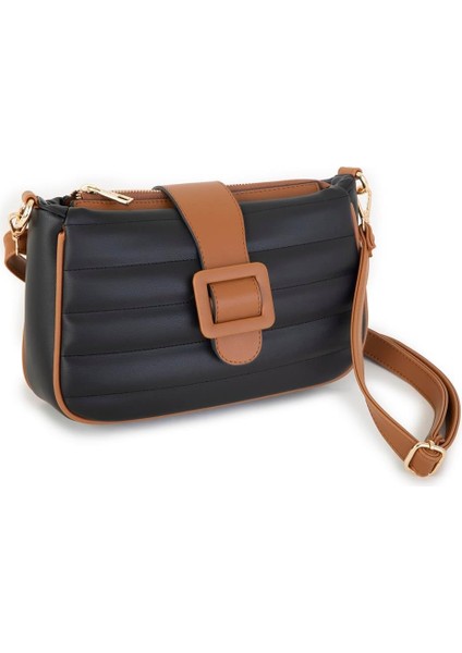 Bag Kadın Çapraz Omuz Çantası Siyah Taba Dona 1189 fırsatları