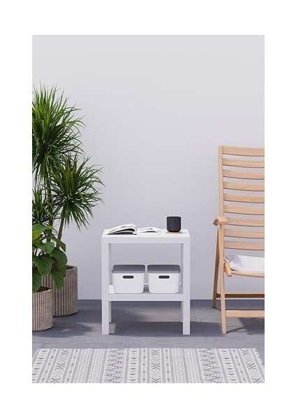 Life 2 Katlı Plastik Beyaz Banyo Mutfak Rafı MIT1054 modelleri