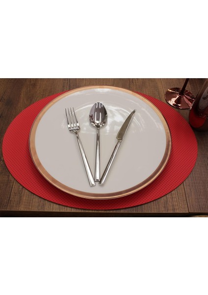 Oval Lazer Kesim Suni Deri Amerikan Servis 2 Adet 35X45 cm