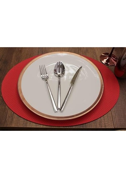 Oval Lazer Kesim Suni Deri Amerikan Servis 2 Adet 35X45 cm