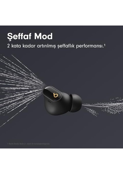 Studio Buds + (2023) - Gürültü Önleme Özellikli Gerçek Kablosuz Kulaklık, ve Android ile Gelişmiş Uyumluluk, Yerleşik Mikrofon, Tere Dayanıklı Bluetooth Kulaklık - Siyah/altın