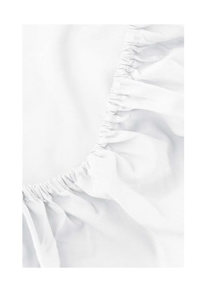 Beyaz Pamuklu Tek Kişilik Lastikli Çarşaf 100 x 200