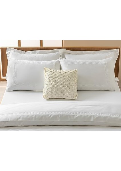 Home Modello Pamuk Saten Nakışlı King Size Nevresım Takımı 240 x 260 cm Beyaz