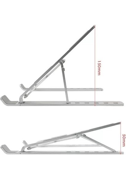 Plus ADS-AL05 Alüminyum Ayarlı Laptop Macbook Notebook Yükseltici Tutucu Stand