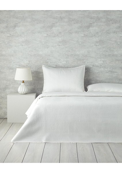 Home Sisilla Saten Çift Kişilik Yatak Örtüsü Takımı Ekru