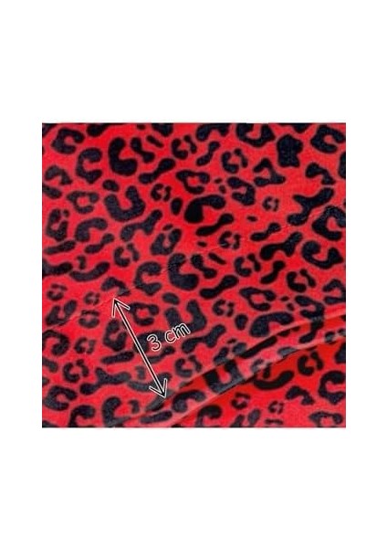 Yastık KILIFI Ipek Saten 2 Adet Luxury Yastık Kılıfı Red Leopard