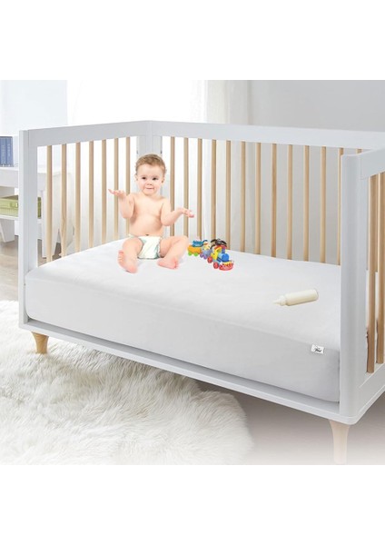 HOME Pamuklu, Sıvı Geçirmez Bebek Alezi,bebek Alez Yatak Koruyucu, Çocuk Yatak Koruyucu Alezi,park Beşik Yatak Alezi,park Beşik Yatak Koruyucu (80 x 130)