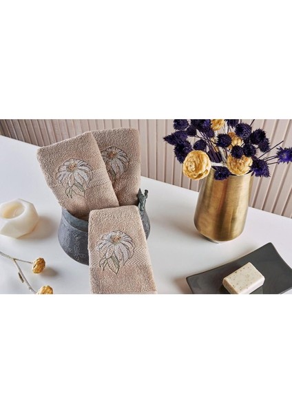 Claire 3 Lü Peçete Micro Flora Bej