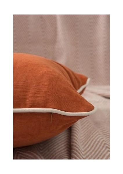 Home Turuncu Panorama Krem Biyeli Kırlent Kılıfı 3 Farklı Biye Seçeneğiyle, 30 x 50 fiyatları