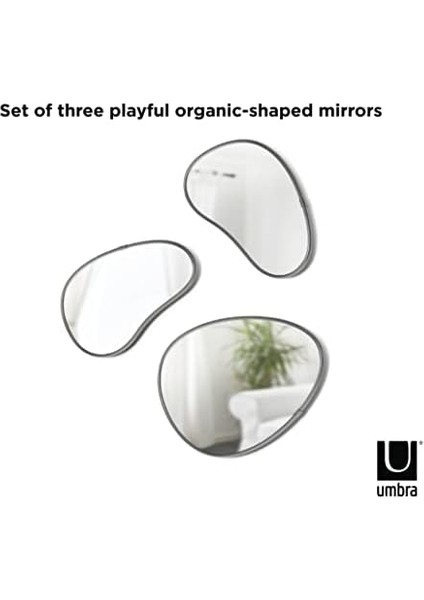 Hubba Çakıl Aynaları, 3'lü Set, Titanyum