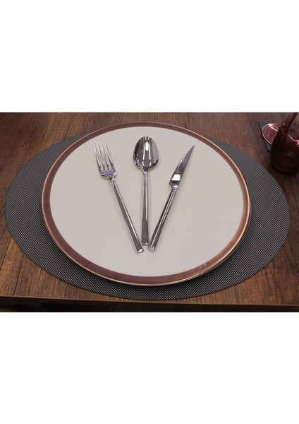 Oval Nopeli Suni Deri Amerikan Servis 2 Adet 35 x 45 cm