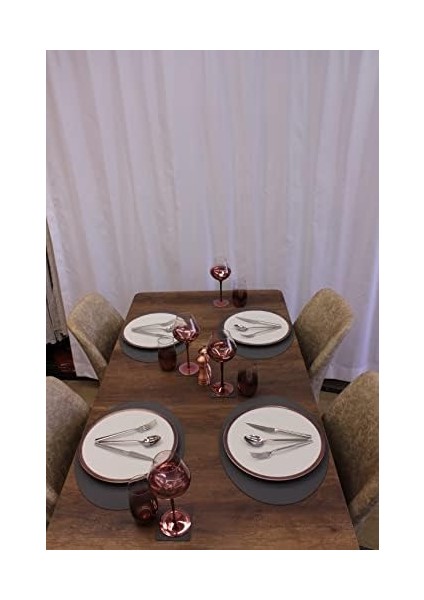 Oval Nopeli Suni Deri Amerikan Servis 2 Adet 35 x 45 cm