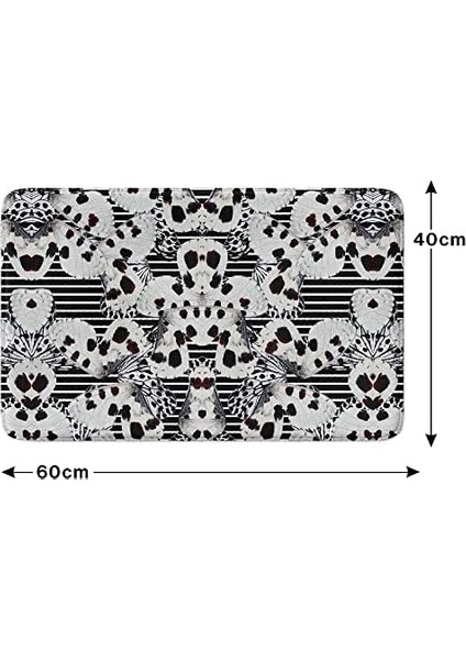 Mikrofiber Banyo Paspası, Kaymaz Taban, Makinede Yıkanabilir, Çok Amaçlı Halı (448_BPSM, 2'li Takım)