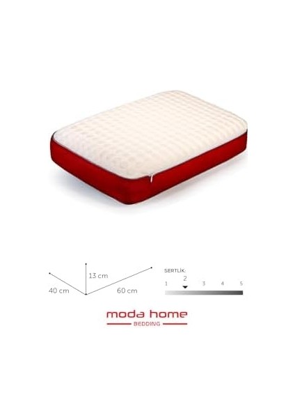 Home Bedding Visco Bubbli Tombik Yastık Bordo, Visco Yastık, Ortopedik Yastık