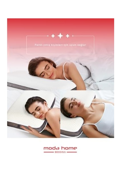 Home Bedding Visco Çift Boyun Destekli Yastık