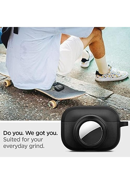 Airpods Pro (1. Nesil) / Airtag Için Kılıf Tag Armor Duo Black - ACS03167