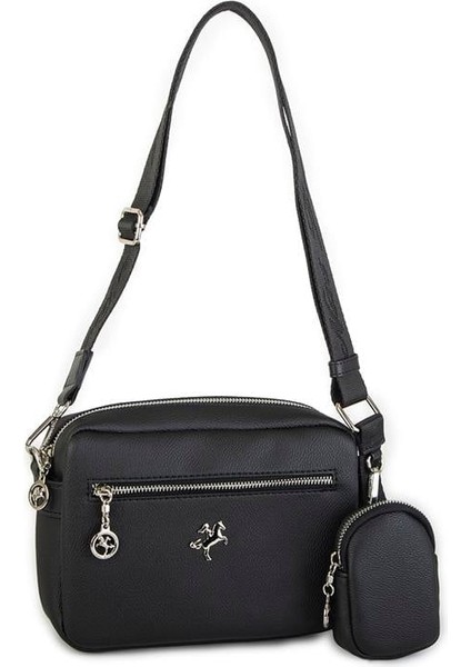 Bag Kadın Çapraz Çanta Mini Cüzdanlı Siyah 1296