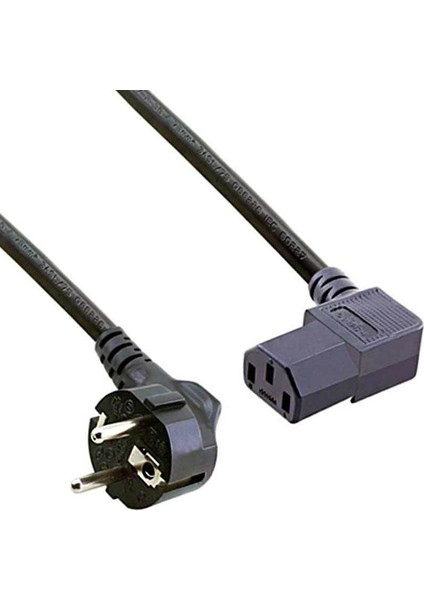 C13 Power Kablo 3x1.00 90 Derece Dirsek 4.5 Metre