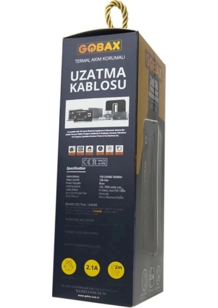 Akım Korumalı Akıllı Priz,termal Akım Korumalı 3x Ledli Usb, 3x Priz 2 M Uzatmalı Çocuk Korumalı (4887) modelleri