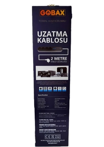 Termal Akım Korumalı Grup Priz ve 3’lü USB Şarj Aleti (4887)