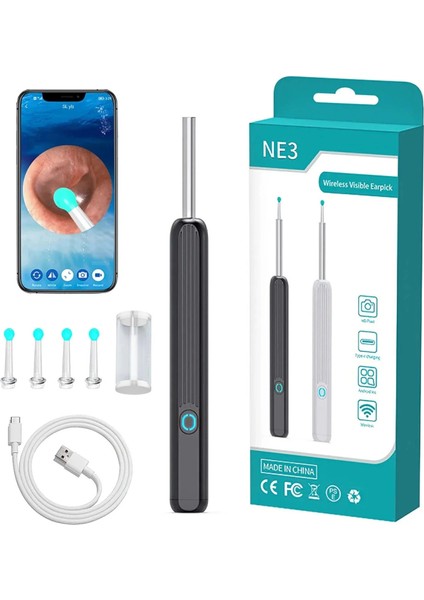 Endoskop Kameralı Kulak Temizleme Cihazı All-In-One Set (4887)