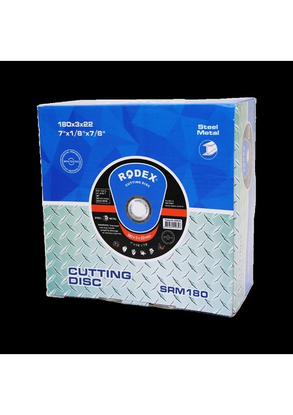 Metal Kesici Disk 180X3X22MM For Metal (4887)