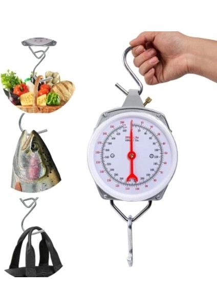 100 kg Kapasiteli Askılı Terazi - Dayanıklı, Net Kadranlı, Çift Ölçü Birimli, Endüstriyel ve Dış Mekan Uyumlu