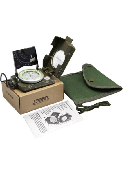 Prizmatik Suya Işıltılı Pusula İle Kılıfı Askeri Ordu Kamp Yürüyüş Seyahat Için Jeoloji Pusula modelleri