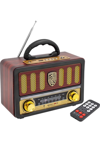 Magıcvoıce MV-114BT Usb/sd/fm/bluetooth Destekli Tek Hop Lu Nostaljik Radyo (4887)