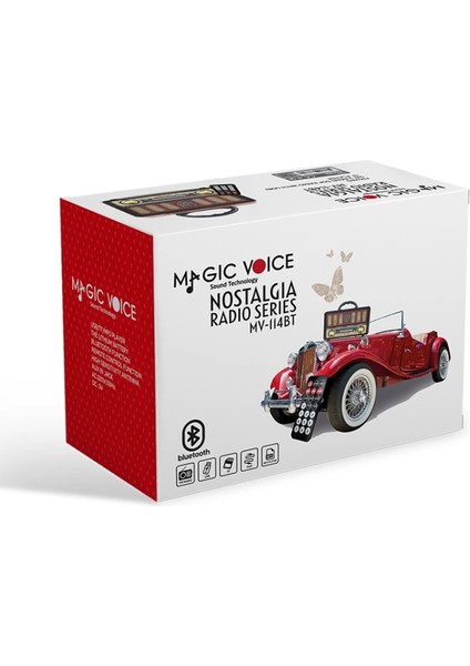 Magıcvoıce MV-114BT Usb/sd/fm/bluetooth Destekli Tek Hop Lu Nostaljik Radyo (4887)
