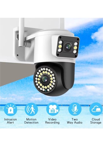4mp Yoosee Çift Lens Ip Kamera - Wıfı Açık Otomatik Izleme, Su Geçirmez Kablosuz Güvenlik Ev Kamerası, Renkli Gece Görüş