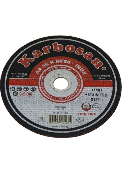 Inox Metal Kesici Disk 180MMX1.9X22 (4887)