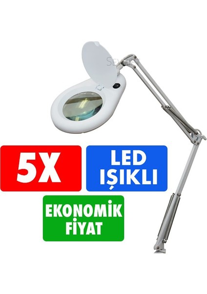 Tello LED Işıklı Masa Bağlantılı Büyüteç