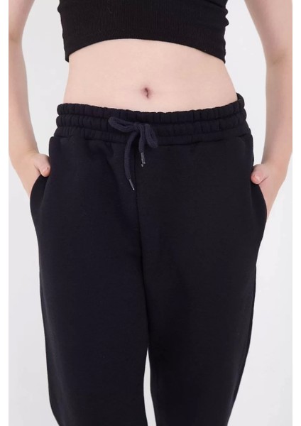 Üç Iplik Basic Lastikli Eşofman Pantolon - Lacivert