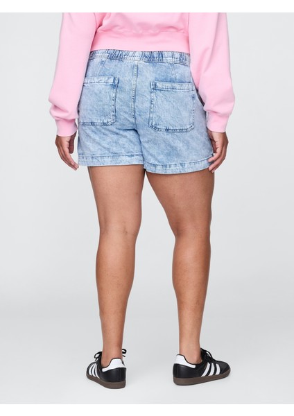 Kadın Mavi Denim Şort