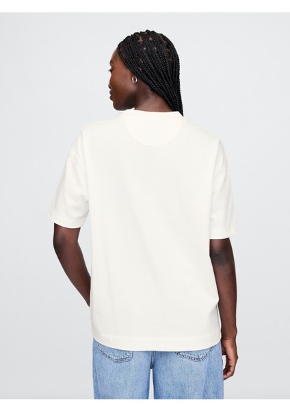 Kadın Beyaz Organik Pamuk Vintagesoft Heavyweight T-Shirt