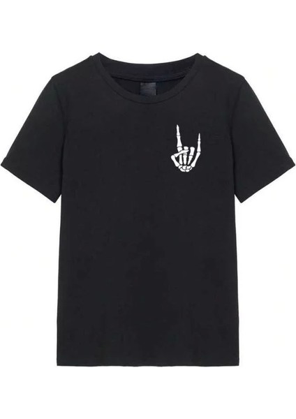Erkek Baskılı Oversize T-Shirt - Siyah