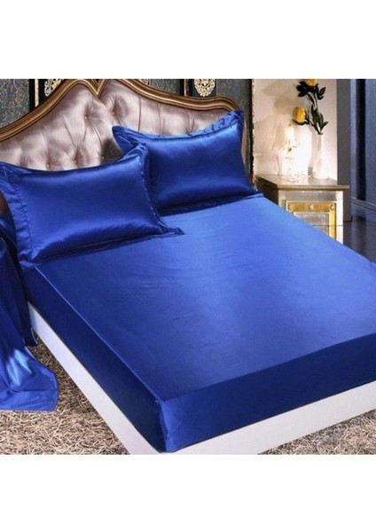 Tek Kişilik Mavi Çarşaf Takımı Pamuk Saten