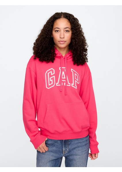 Kadın Pembe Gap Logo Havlu Kumaş Sweatshirt