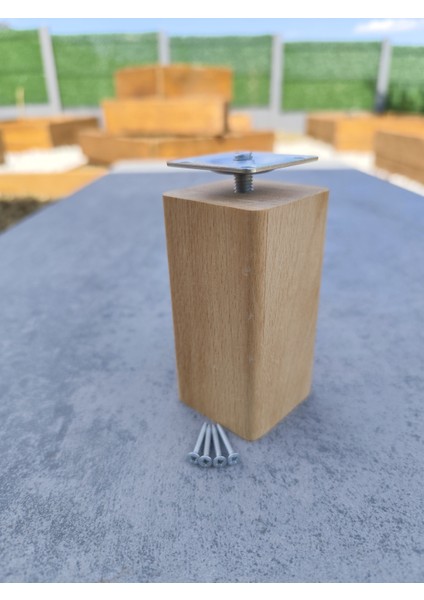 Ahşap Koltuk Komodin Şifonyer Mobilya Ayağı Yuvarlatılmış M8 Vidalı Masif Ahşap Ayak fırsatları