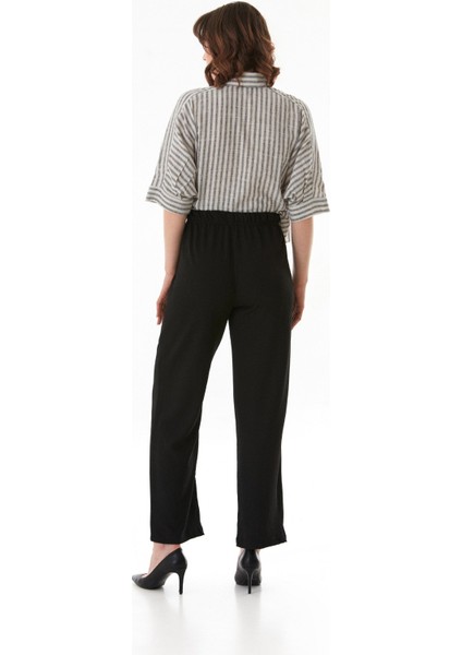 Bürümcük Kumaş Beli Bağlamalı Pantolon
