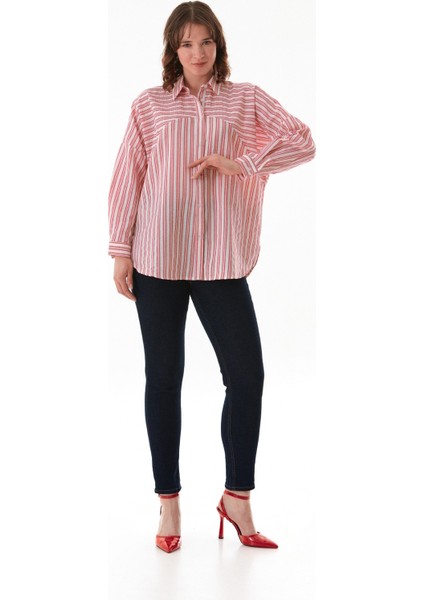 Çizgili Oversize Gömlek fiyatları
