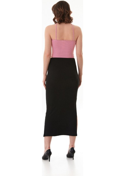 Beli Lastikli Yırtmaçlı Bürümcük Kumaş Etek indirimleri