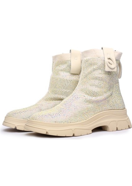 24K442 Bej Kadın Bot indirimleri