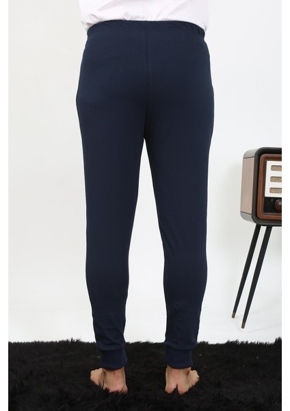 Erkek Pamuk Tek Alt Pijama Lacivert 27551