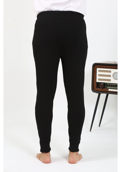 Erkek Pamuk Tek Alt Pijama Siyah 27551